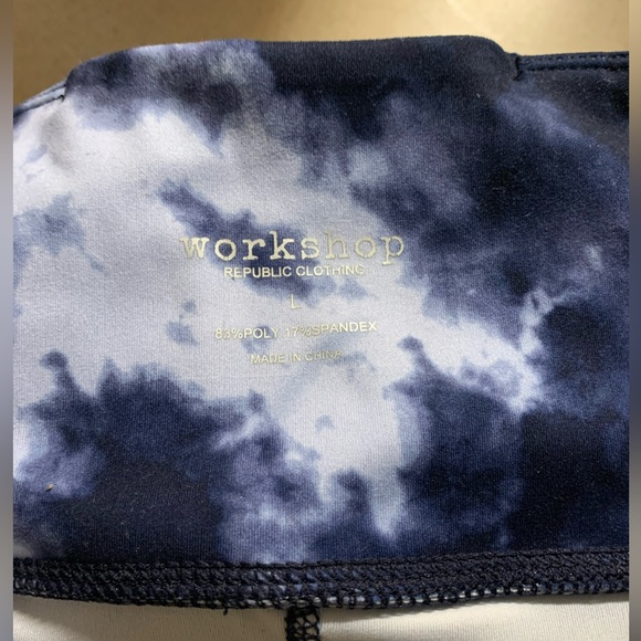 Workshop Republic Clothing Yoga Workout Leggings Active Pants Size L EUC - Picture 2 of 9